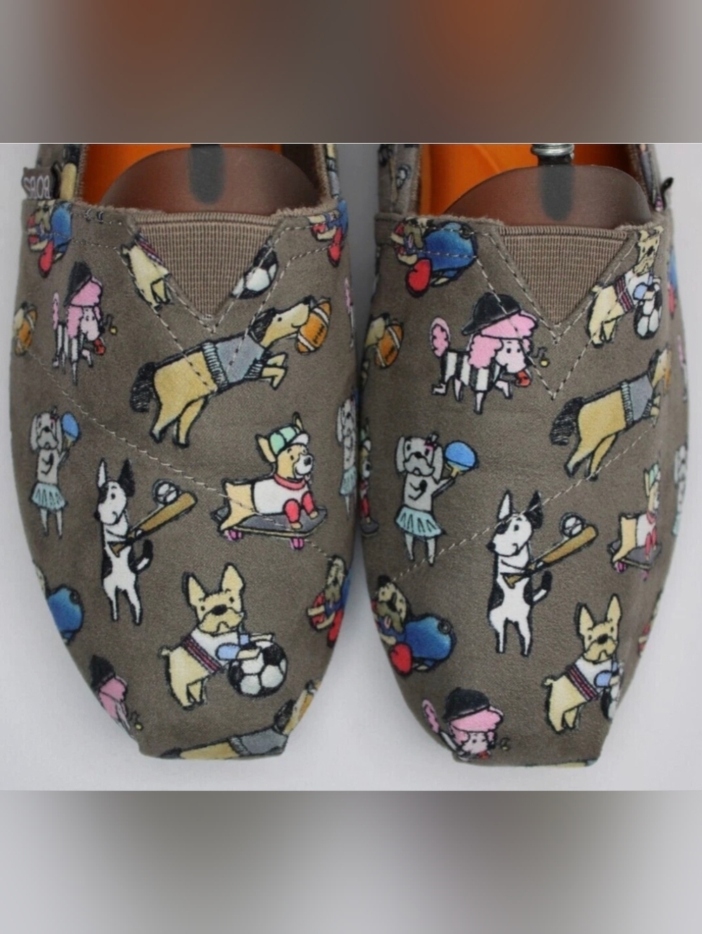 BOBS from Skechers "Go Fetch" Sporty Dog Print Slip-On Shoes METAL DOGTAGS. - Picture 5 of 9